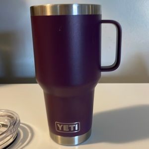 Purple 30 oz. Yeti with Handle Broke Lid